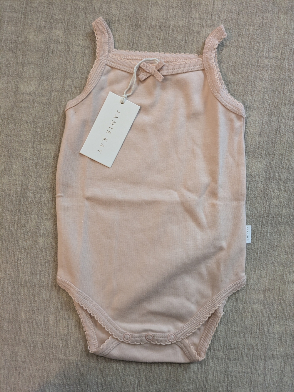 Jamie Kay Pink Cotton Tank Bodysuit 6-12